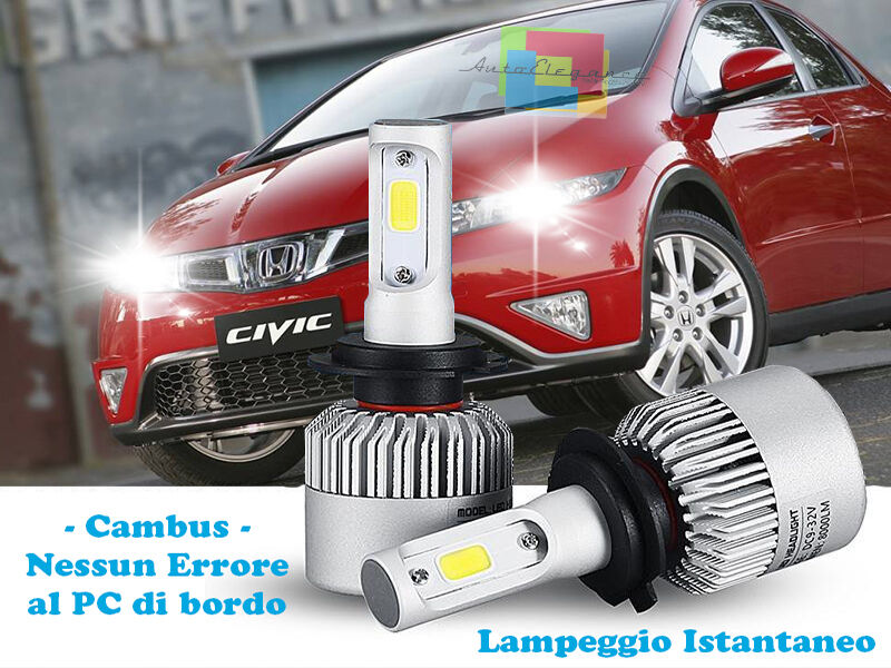 LED LOW BEAM HEADLIGHTS HONDA CIVIC 06-12 INSTANT FLASH 6000K