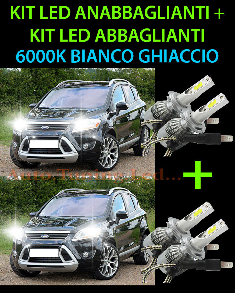 KIT LED LAMPADE ABBAGLIANTI & ANABBAGLIANTI PER FORD KUGA 2008-2012 -.