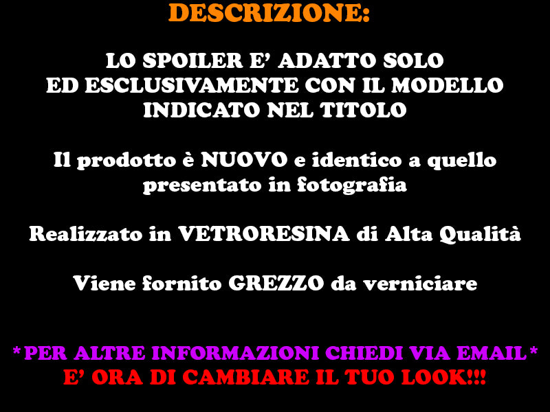 SPOILER POSTERIORE ALETTONE SUL TETTO VW TOUAREG 2011+ LOOK R-LINE