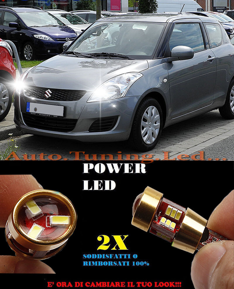 LUCI POSIZIONE SUZUKI SWIFT FZ NZ 2011+ CANBUS T10 BIANCO 27 LED SUPER QUALITA