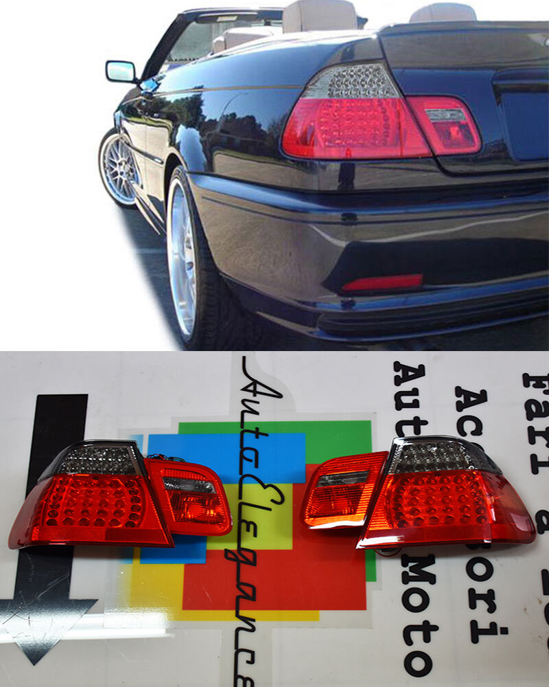FARI POSTERIORI A LED ROSSO FUME BMW SERIE 3 CABRIO 00-07 - LOOK M3
