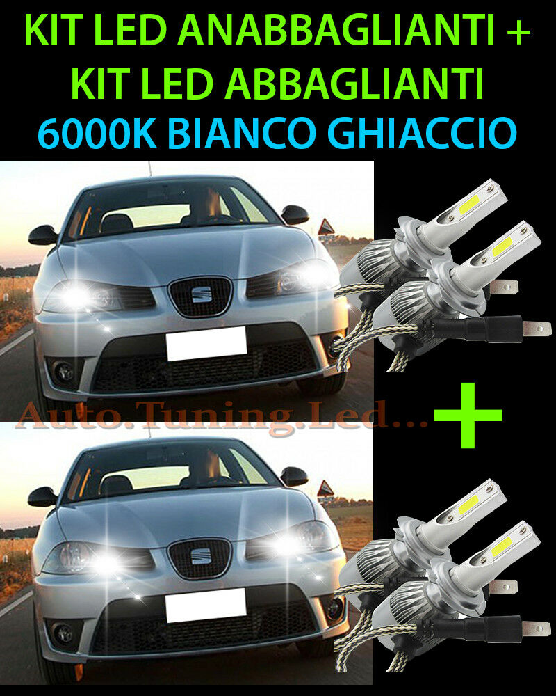 KIT LED LAMPADE ABBAGLIANTI & ANABBAGLIANTI PER SEAT IBIZA 2002-2009 -.