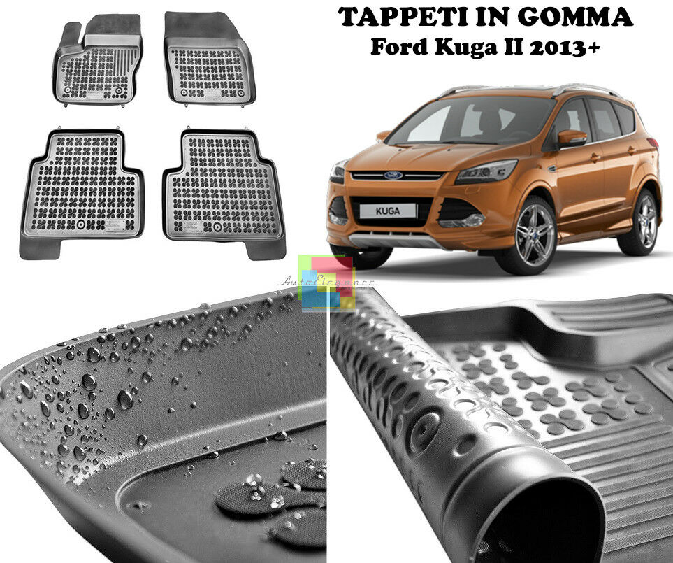 FORD KUGA II 2013 IN POI TAPPETINI AUTO IN GOMMA - TAPPETI TOP QUALITA -1-