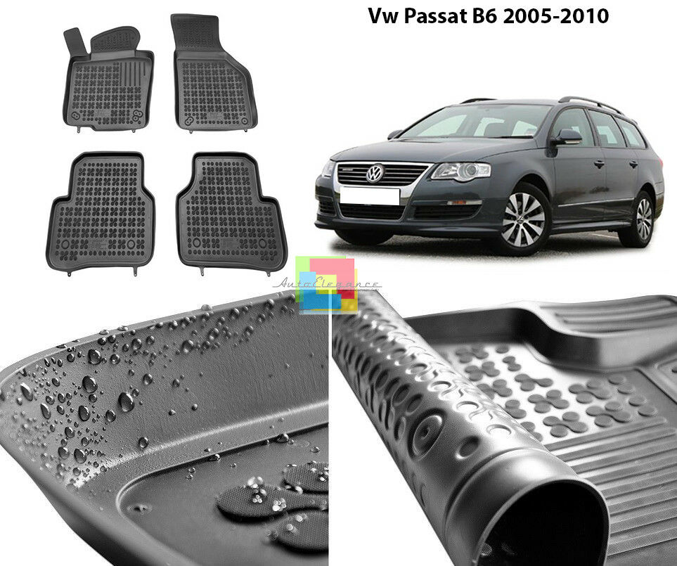 VW PASSAT B6 2005-2010 RUBBER CAR MATS - TOP QUALITY MATS -1-