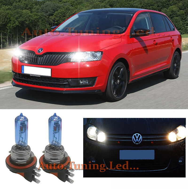 SKODA RAPID LAMPS H15 55W 12V BLUE XENON DAYTIME HIGH BEAM