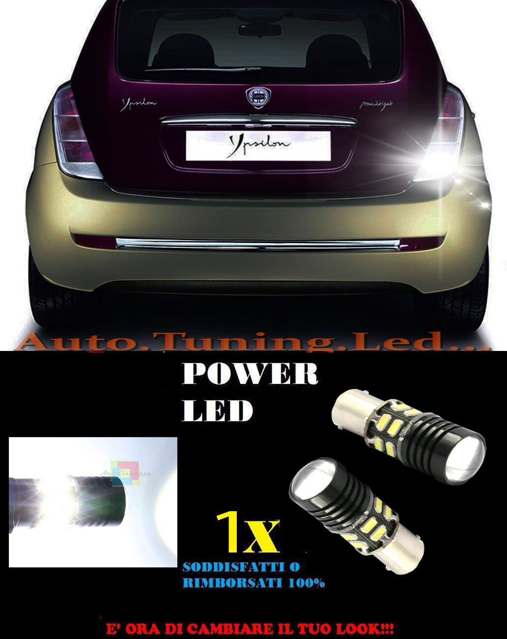 LAMPADA RETROMARCIA 15 LED P21W BA15S CANBUS PER LANCIA YPSILON Y 6000K NO ERROR - Foto 4