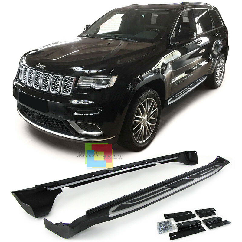 PEDANE LATERALI JEEP GRAND CHEROKEE 2010-2017 SOTTOPORTA ANTI SCIVOLO INOX