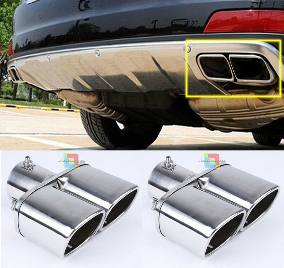 TERMINALI DI SCARICO MERCEDES M W164 2005-2011 INOX CROMATI LOOK AMG 4 SCARICHI