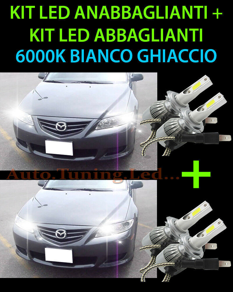 LED HIGH BEAM & LOW BEAM LAMP KIT FOR MAZDA 6 2002-2007 -.