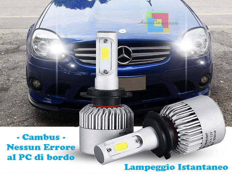 LAMPADE ABBAGLIANTI LED MERCEDES SLK R170 LAMPEGGIO ISTANTANEO 6000K