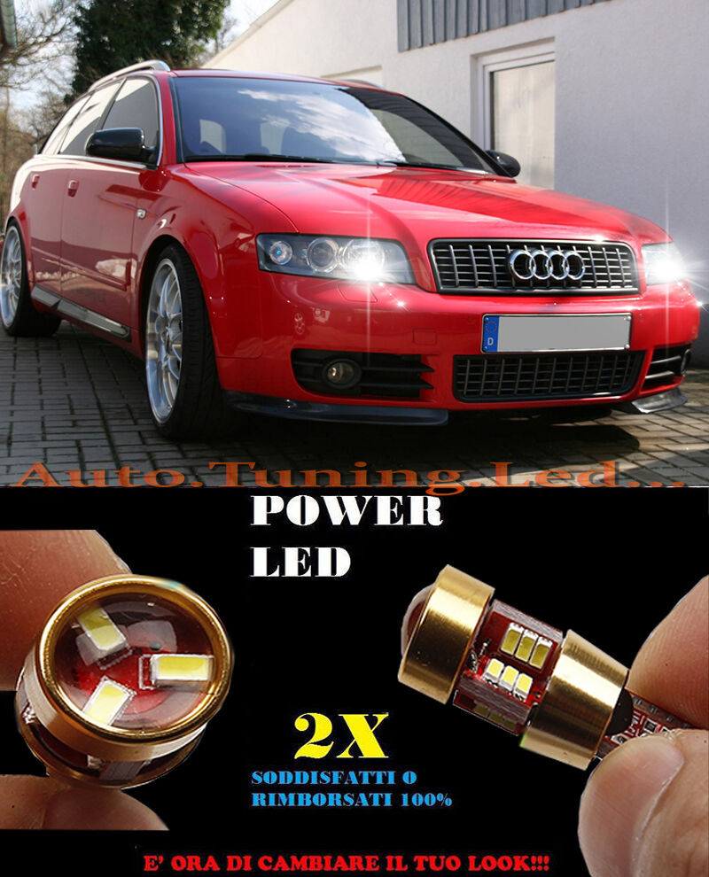 LUCI POSIZIONE AUDI A4 B6 8E T10 BIANCO 27 LED SUPER QUALITA