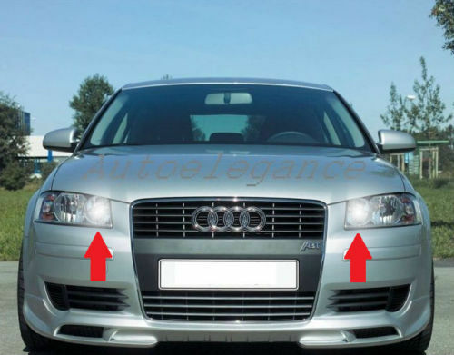 AUDI A3 8P 03-12 COPPIA LUCI DI POSIZIONE CANBUS A LED T10 SMD BIANCO GHIACCIO AUTOELEGANCERICAMBI
