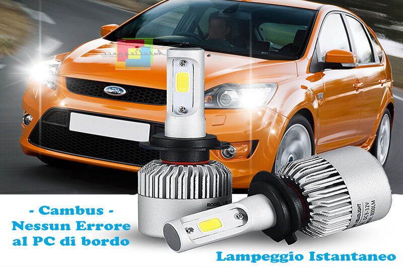 LAMPADE ABBAGLIANTI LED FORD FOCUS II 04-11 CANBUS LAMPEGGIO ISTANTANEO