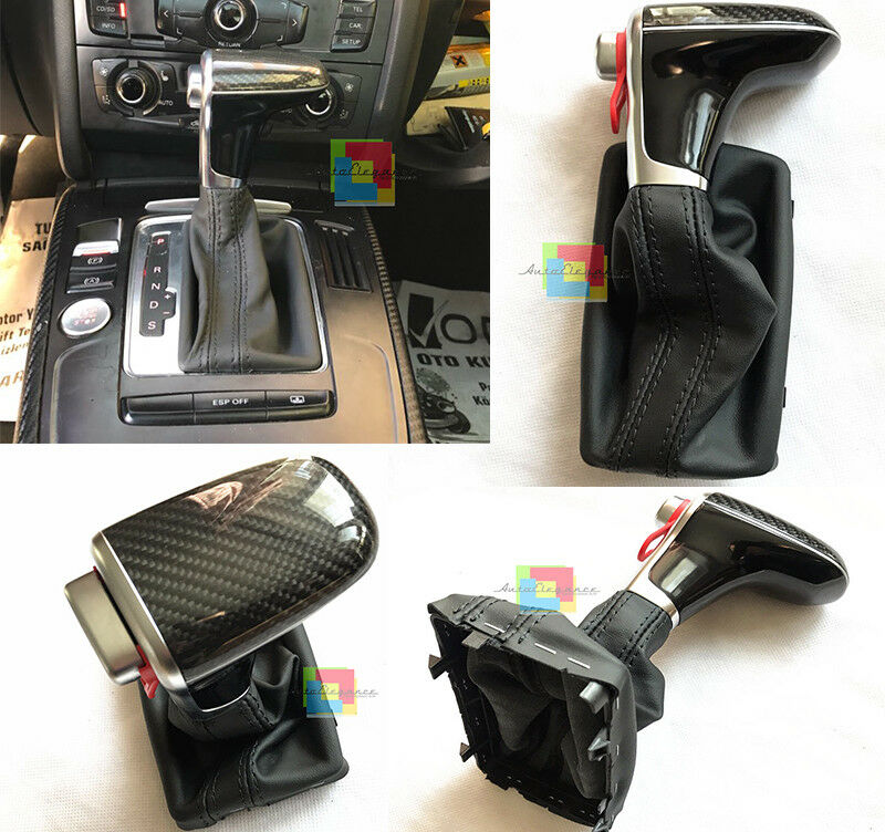AUDI Q7 2006+ POMELLO DEL CAMBIO AUTOMATICO PELLE CARBON LOOK SLINE AUTOELEGANCERICAMBI