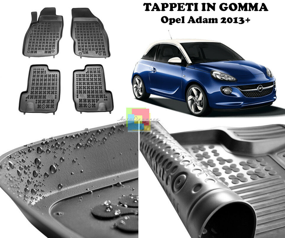 OPEL ADAM 2013 IN POI TAPPETINI AUTO IN GOMMA - TAPPETI TOP QUALITA -1-