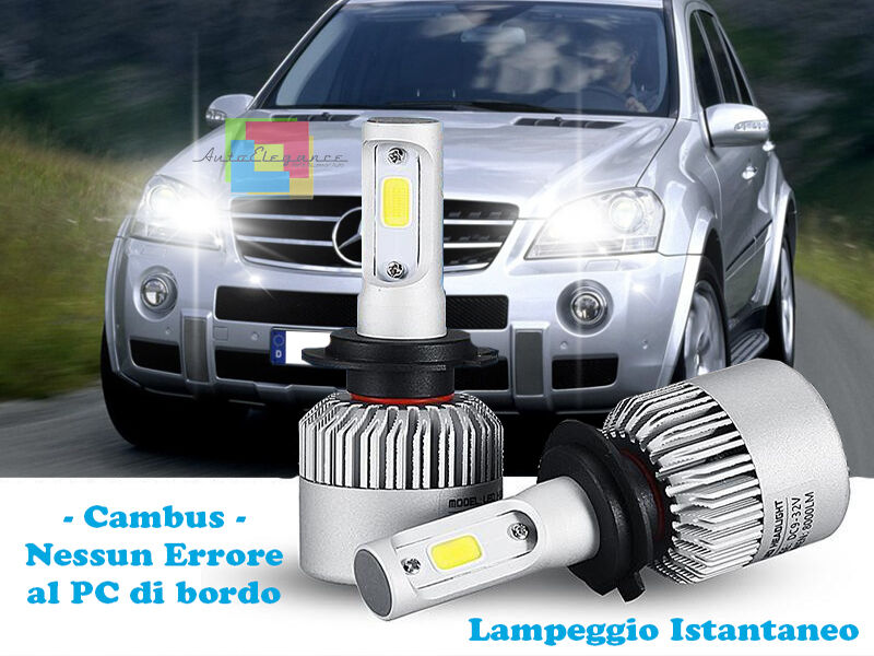 LAMPADE ABBAGLIANTI LED MERCEDES M W164 LAMPEGGIO ISTANTANEO 6000K