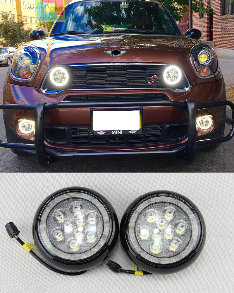 COPPIA FARI SUPPLEMENTARI MINI COOPER R60 DIURNE LED - ANGEL EYES AUTOELEGANCERICAMBI