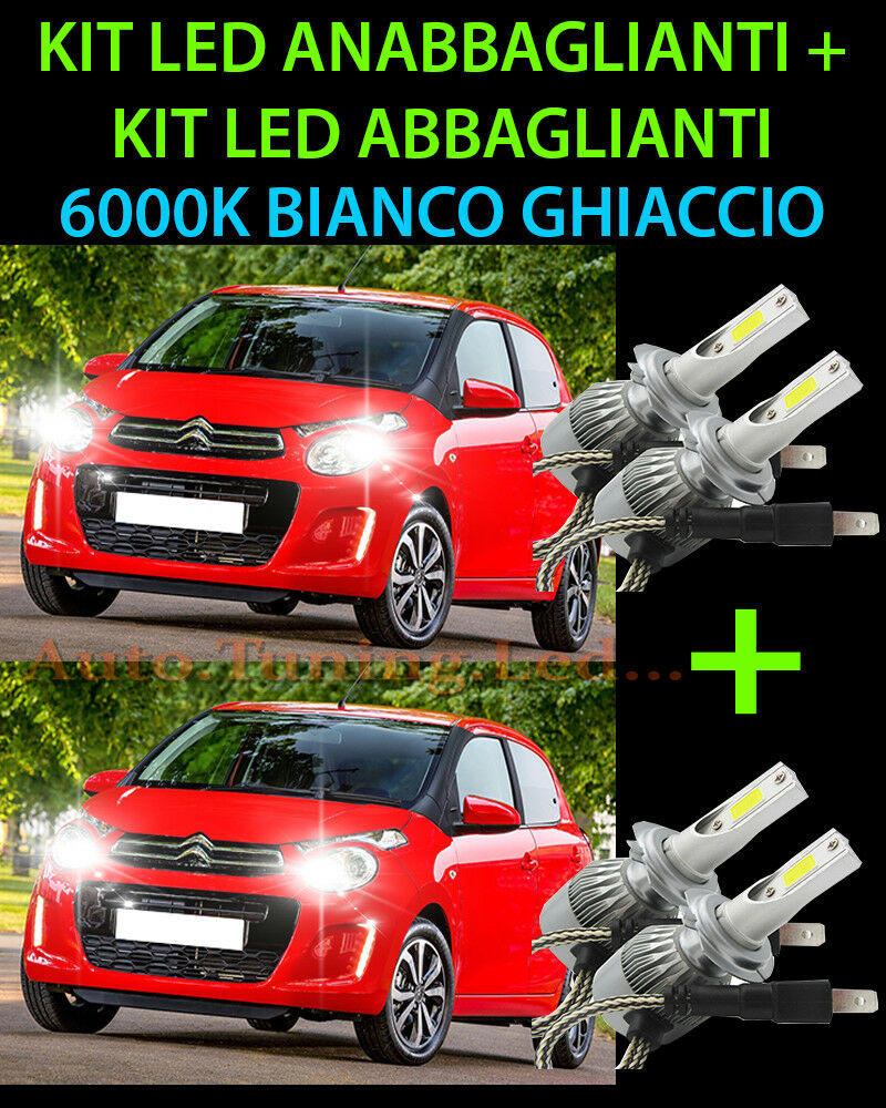 KIT LED LAMPADE ABBAGLIANTI & ANABBAGLIANTI PER CITROEN C1 2014 IN POI -.