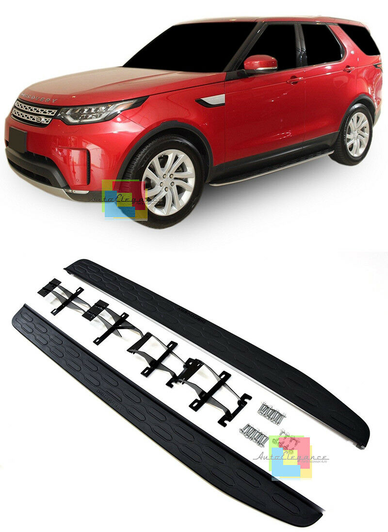 LAND ROVER DISCOVERY 5 V 2016+ PEDANE LATERALI ACCIAIO INOX & PVC SOTTO PORTA