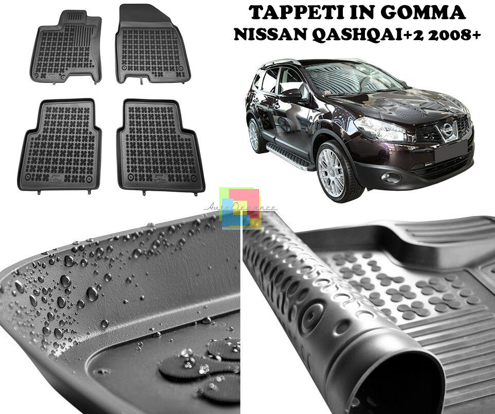 NISSAN QASHQAI+2 2006-2013 TAPPETINI AUTO GOMMA - TAPPETI TOP QUALITA -1-