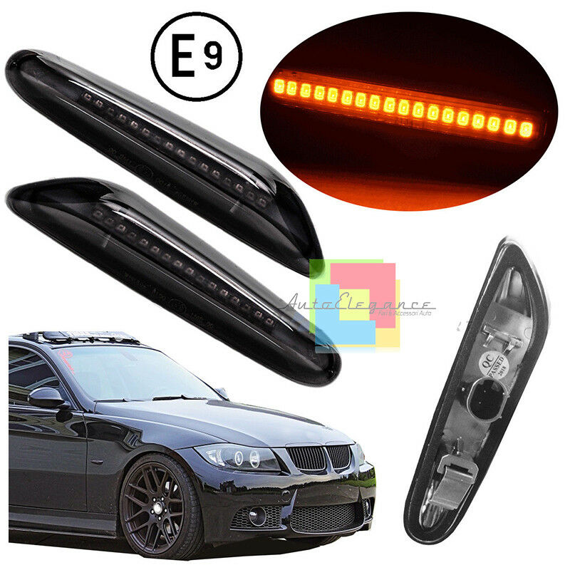 BMW E87 E82 E90 E60 E46 X1 FRECCE LATERALI DESIGN FUME INDICATORI LED AUTOELEGANCERICAMBI