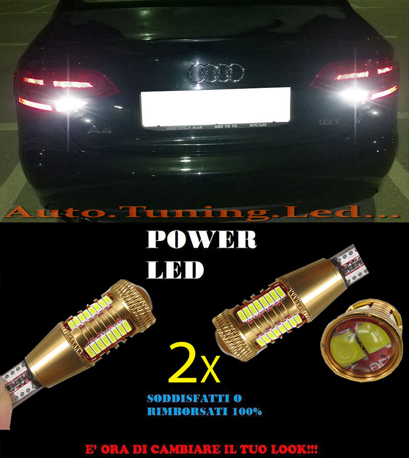 AUDI A4 B8 LAMPADE RETROMARCIA LED T15 W16W SUPER QUALITA NO ERROR AUTOELEGANCERICAMBI