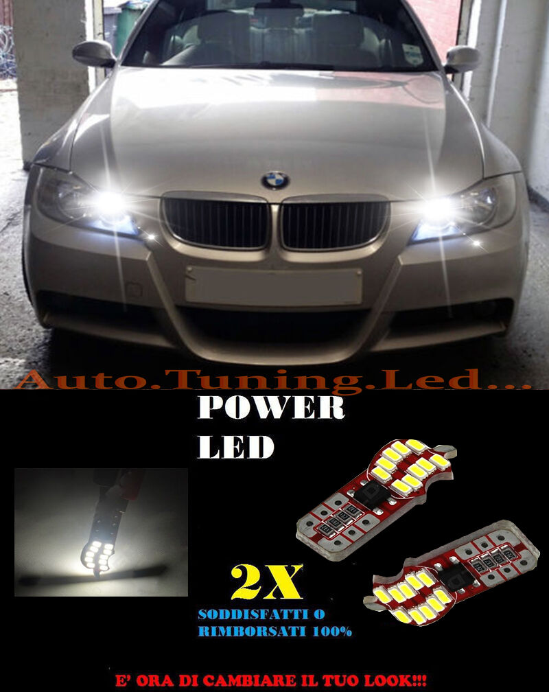 LUCI POSIZIONE BMW SERIE 3 E90 E91 CANBUS T10 BIANCO 20 LED SUPER QUALITA