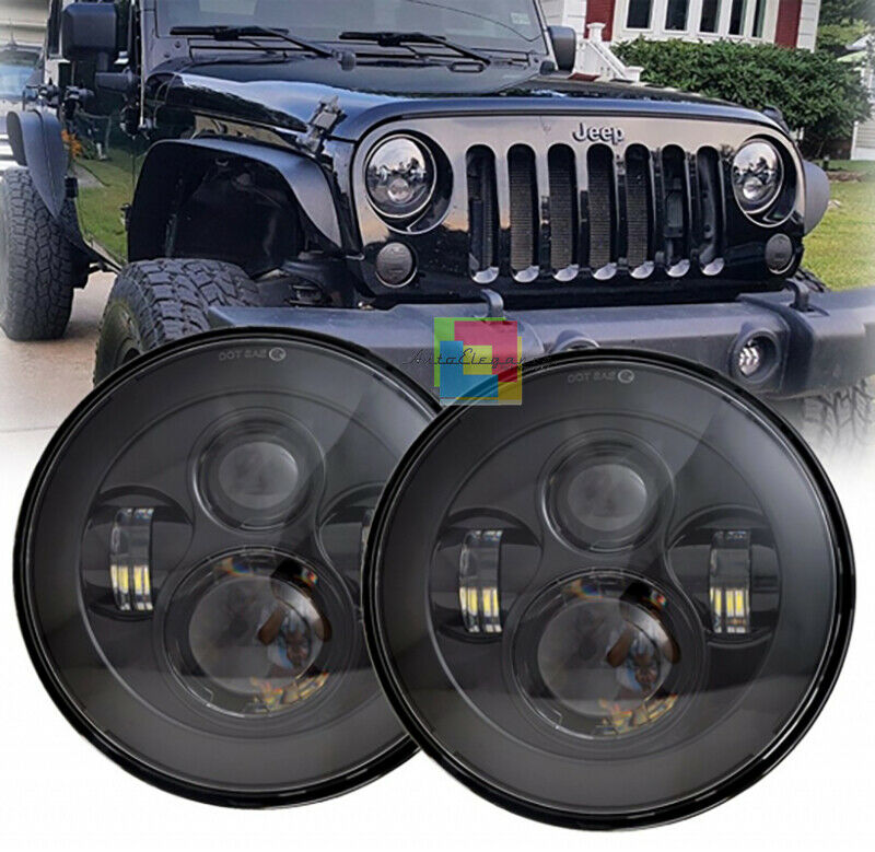 Jeep Wrangler JK 2007-2014 FARI ANTERIORI FULL LED CON LUCI DIURNE CREE LED -1-