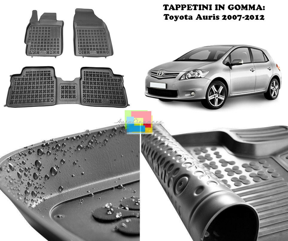Toyota Auris 2007 to 2012 RUBBER CAR MATS - TOP QUALITY MATS -1