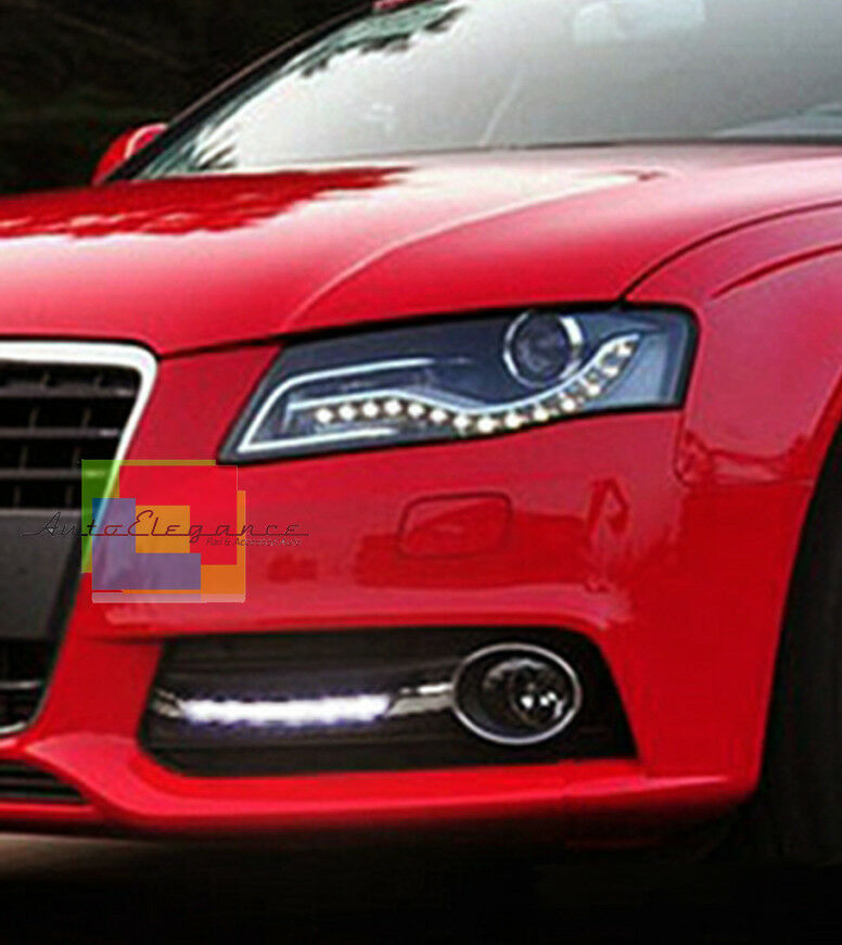 AUDI A4 B8 8K 2007-2012 AVANT BERLINA GRIGLIE FENDINEBBIA LUCI DIURNE LED .-. AUTOELEGANCERICAMBI