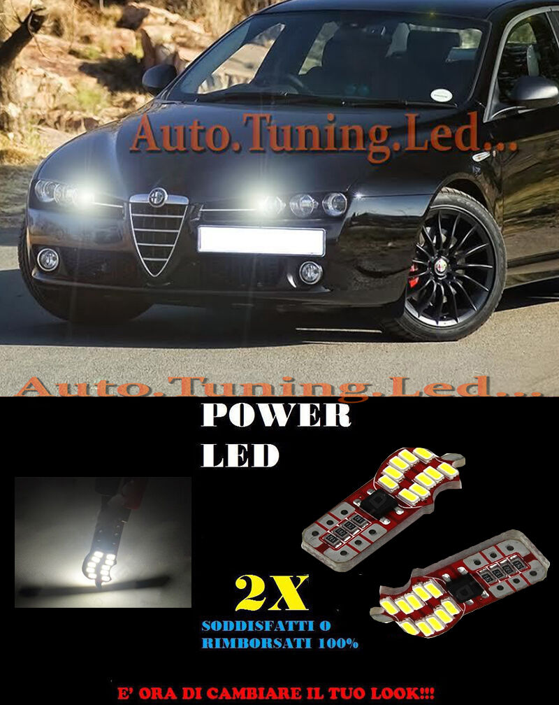 LUCI POSIZIONE ALFA ROMEO 159 CANBUS T10 BIANCO 20 LED SUPER QUALITA