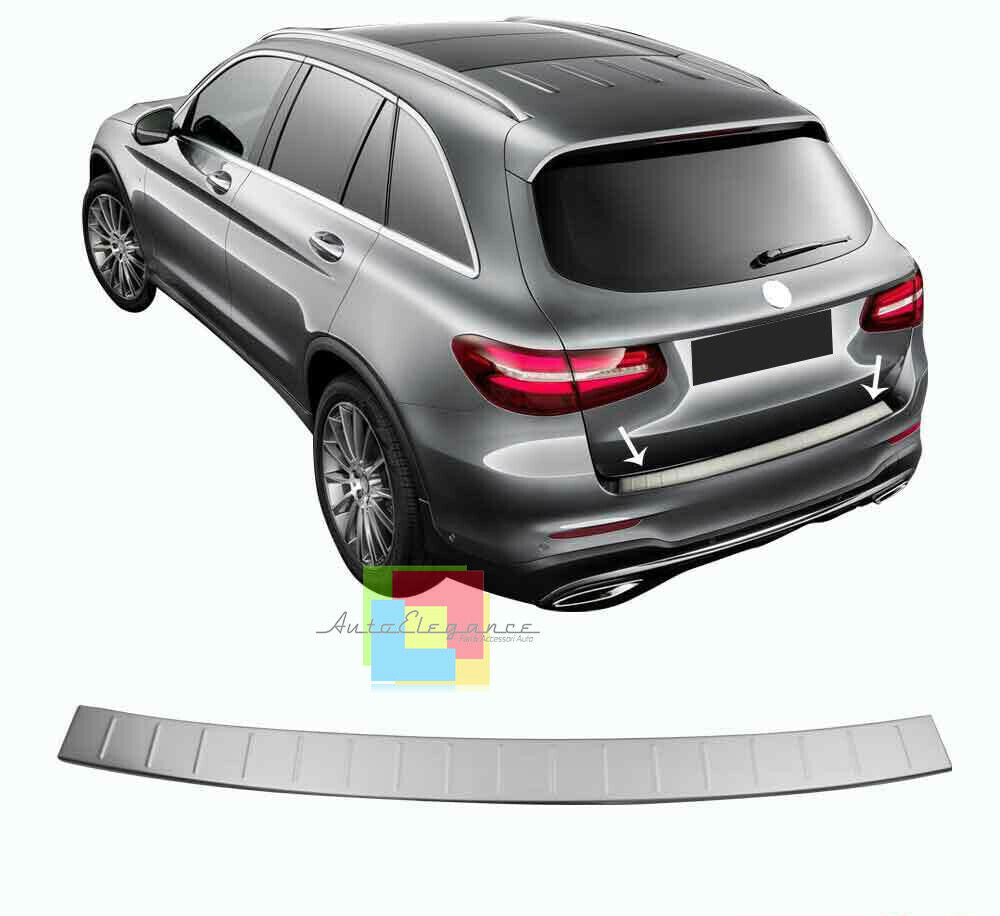 MERCEDES GLC X253 SUV 2015+ PIASTRA CROMATA PORTELLONE POSTERIORE INOX