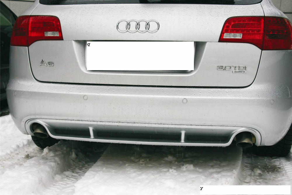UNDER BUMPER AUDI A6 4F C6 2004-2008 REAR DIFFUSER S6 LOOK