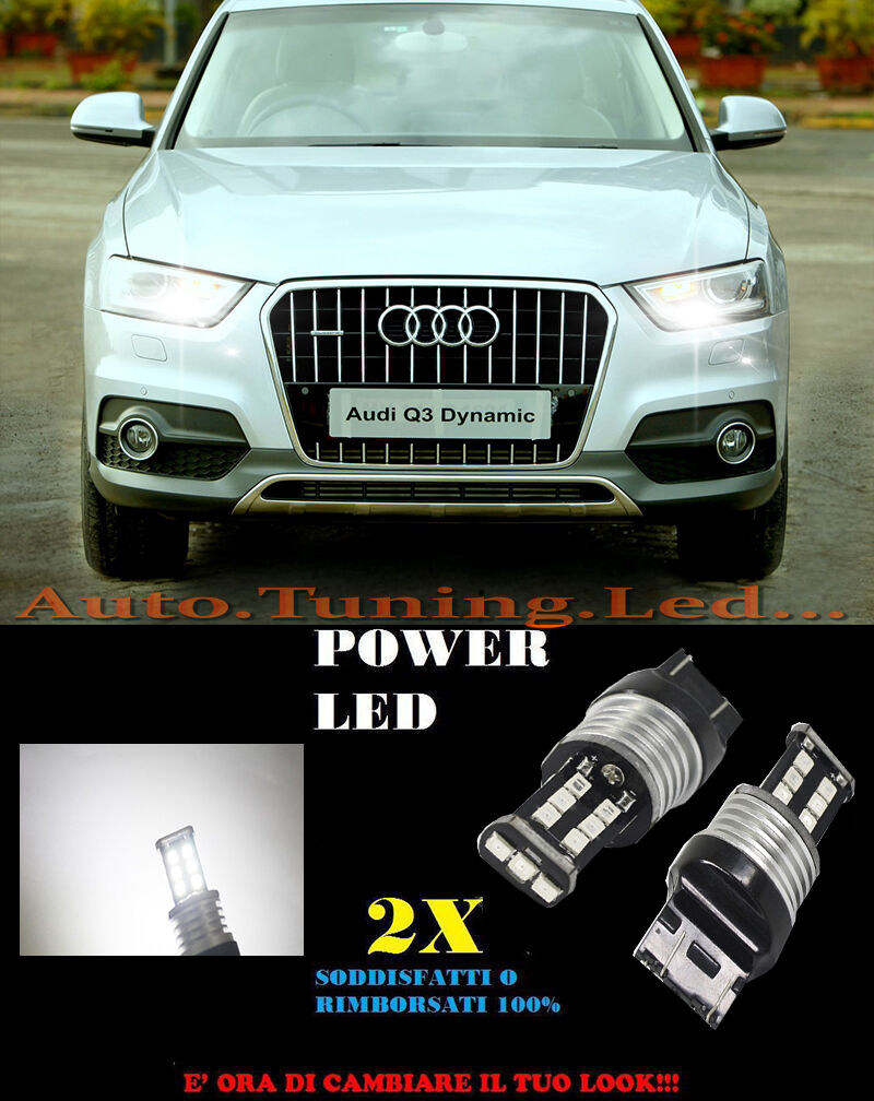 AUDI Q3 LUCI DIURNE T20 A LED COPPIA NO ERROR BIANCO GHIACCIO AUTOELEGANCERICAMBI