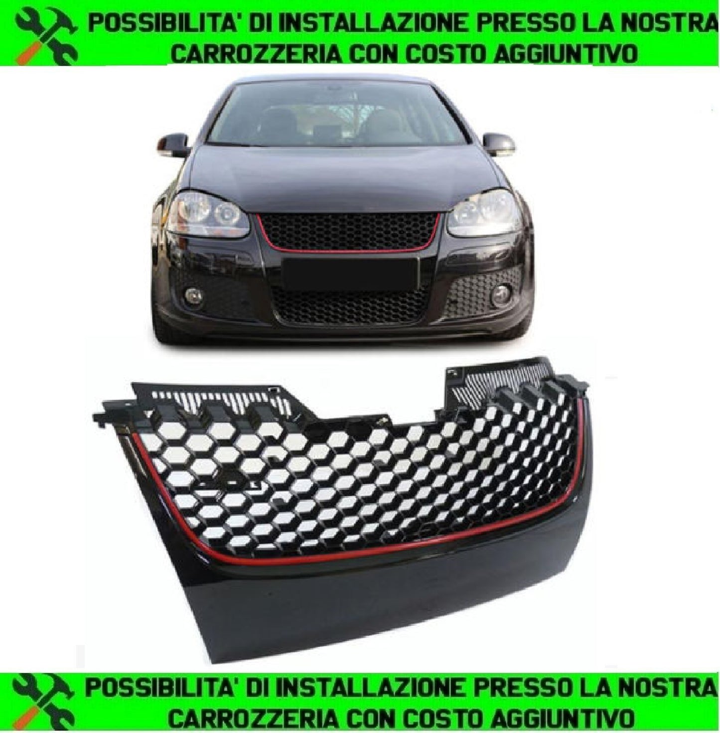 GRIGLIA A NIDO D'APE LOOK SPORT VW GOLF 5 2003+ (SENZA LOGO)