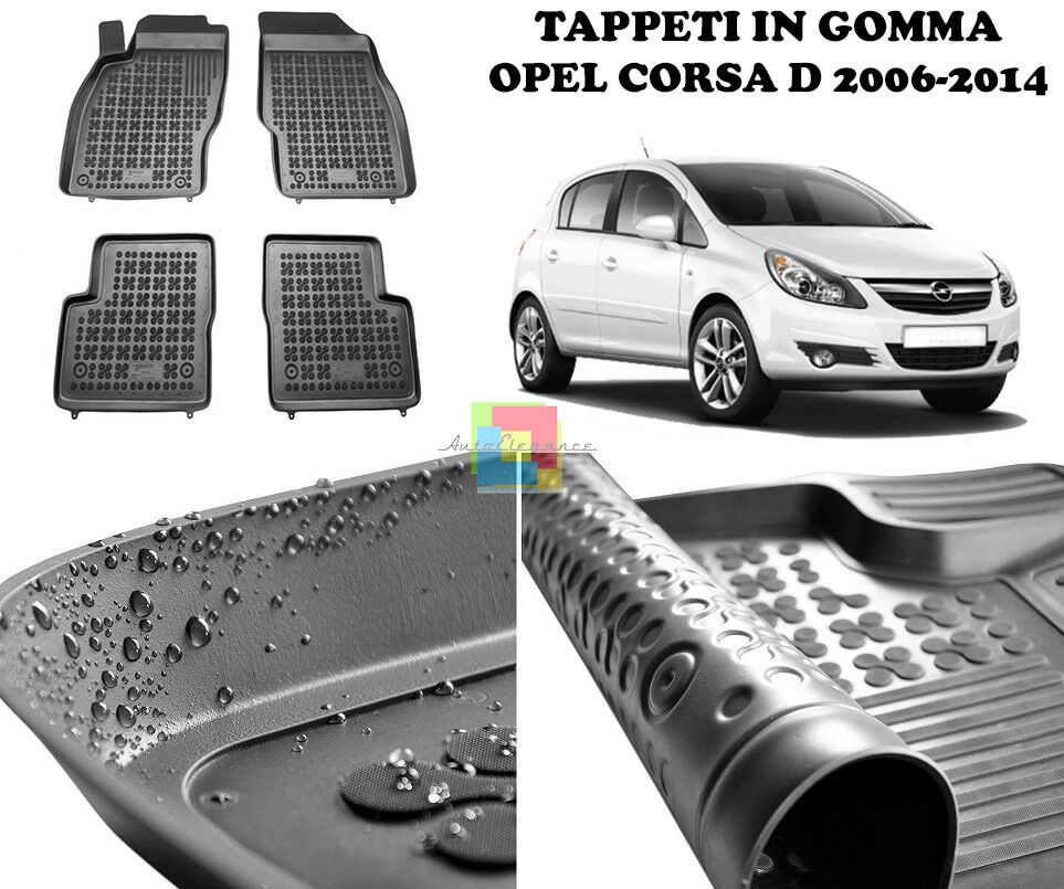 OPEL CORSA D 2006-2014 RUBBER CAR MATS - TOP QUALITY MATS -1-