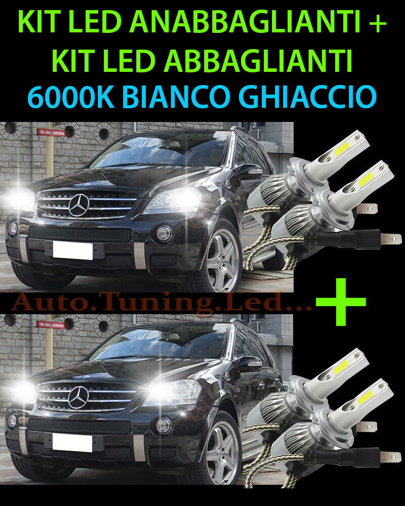 LED KIT HIGH BEAM & LOW BEAM LAMPS FOR MERCEDES ML W164 2005-2011 -.