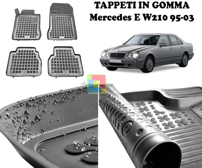 MERCEDES CLASSE E W210 95-03 TAPPETINI AUTO IN GOMMA - TAPPETI TOP QUALITA -1-