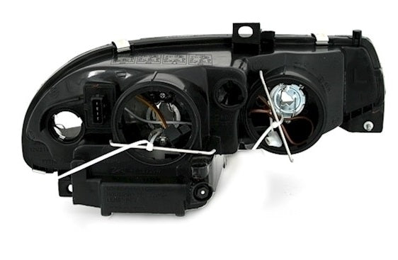 ALFA ROMEO 156 1997-2003 FARI ANTERIORI FONDO NERO SPORTIVI AUTOELEGANCERICAMBI