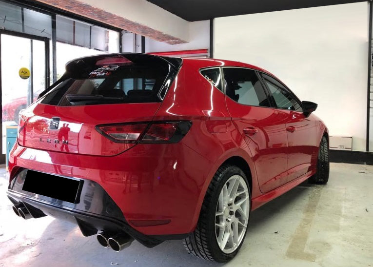SEAT LEON 5F MK3 2012-2016 SPOILER DIFFUSORE POSTERIORE ABS NERO LUCIDO
