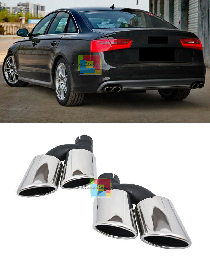 AUDI A6 4G C7 2010-2014 DOUBLE EXHAUST STEEL EXHAUST LOOK S6