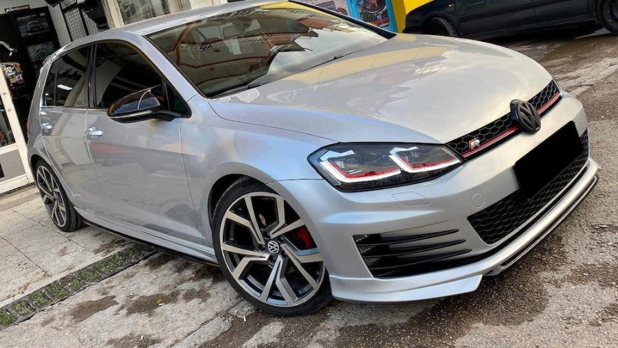 VW GOLF 7 VII 2012-2018 FLAPS UNDER SKIRT ABS / PLASTIC GLOSS BLACK