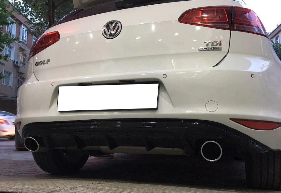 DIFFUSORE SOTTO PARAURTI POSTERIORE PER VW GOLF 7 2012-2016 SCARICO 1+1 0064