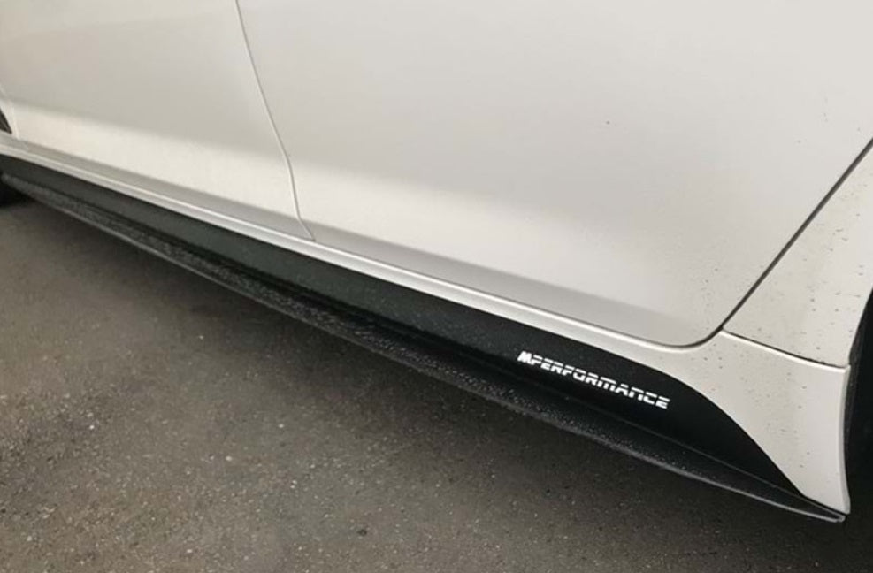 FLAPS SOTTO MINIGONNE LATERALI BMW SERIE 5 F10 F11 ABS NERO LUCIDO 0114