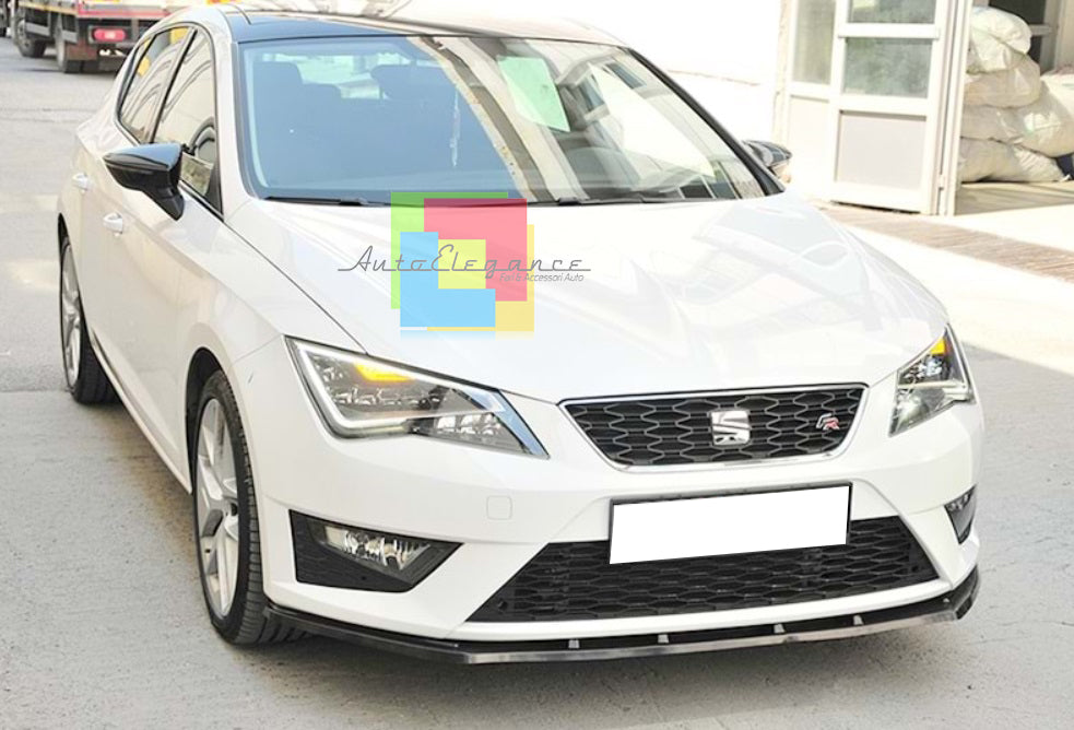 LIP SPOILER UNDER FRONT BUMPER SEAT LEON 5F 2012-2019 ABS BLACK SPLITTER