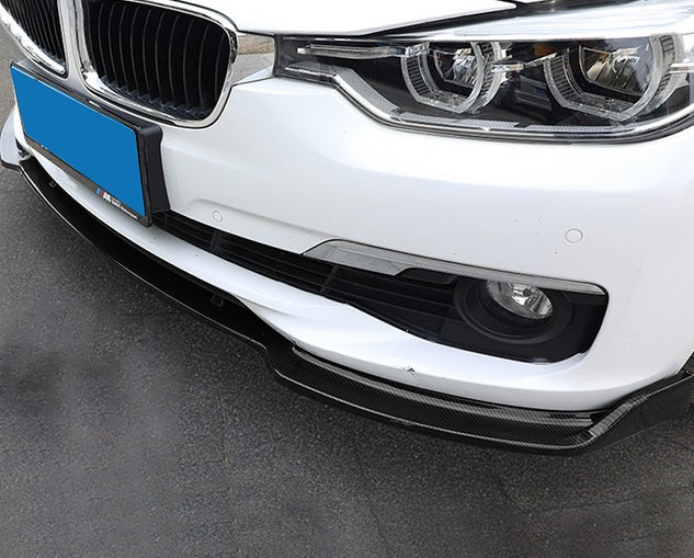 BMW SERIE 3 F30 F31 LAMA SOTTO PARAURTI ANTERIORE ABS LOOK SPORTIVO NERO LIP SPOILER AUTOELEGANCERICAMBI