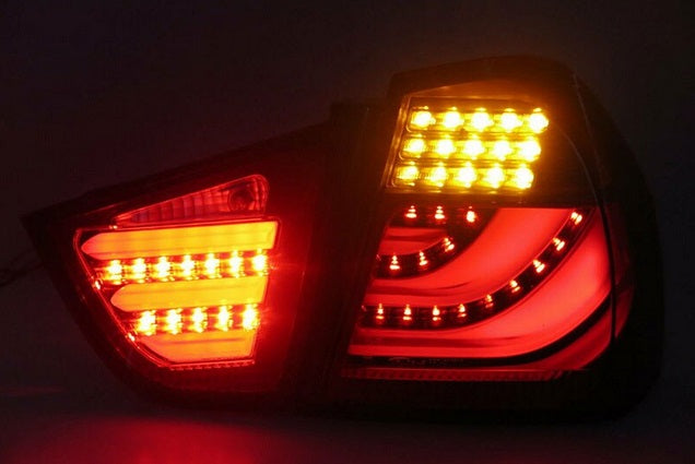 BMW SERIE 3 E90 BERLINA 2008-2012 LIFT COPPIA FARI POSTERIORI LED LIGHTBAR ROSSI AUTOELEGANCERICAMBI