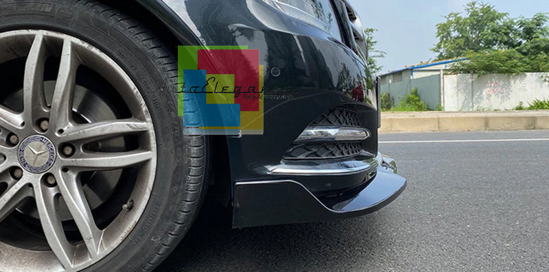 MERCEDES C-CLASS W204 S204 AMG FRONT BUMPER SPLITTER GLOSS BLACK