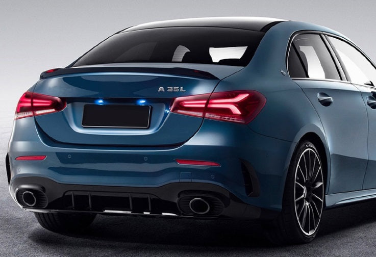 MERCEDES A-CLASS W177 SEDAN 2018+ AMG DESIGN BONNET SPOILER IN BLACK ABS