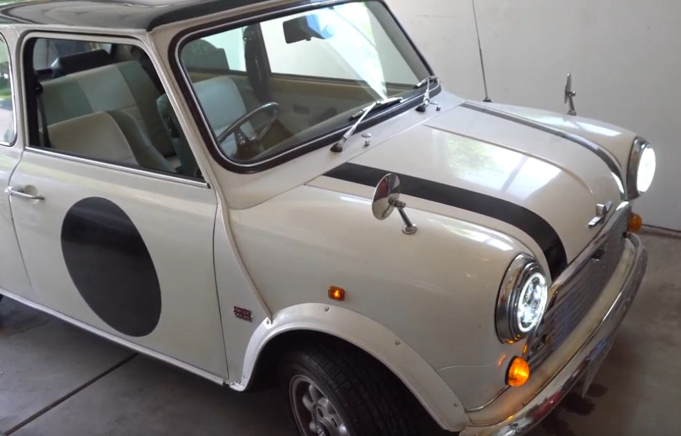 Austin Mini Rover FARI ANTERIORI LED CON LUCI DIURNE BIANCO 6000K ANGEL EYES AUTOELEGANCERICAMBI